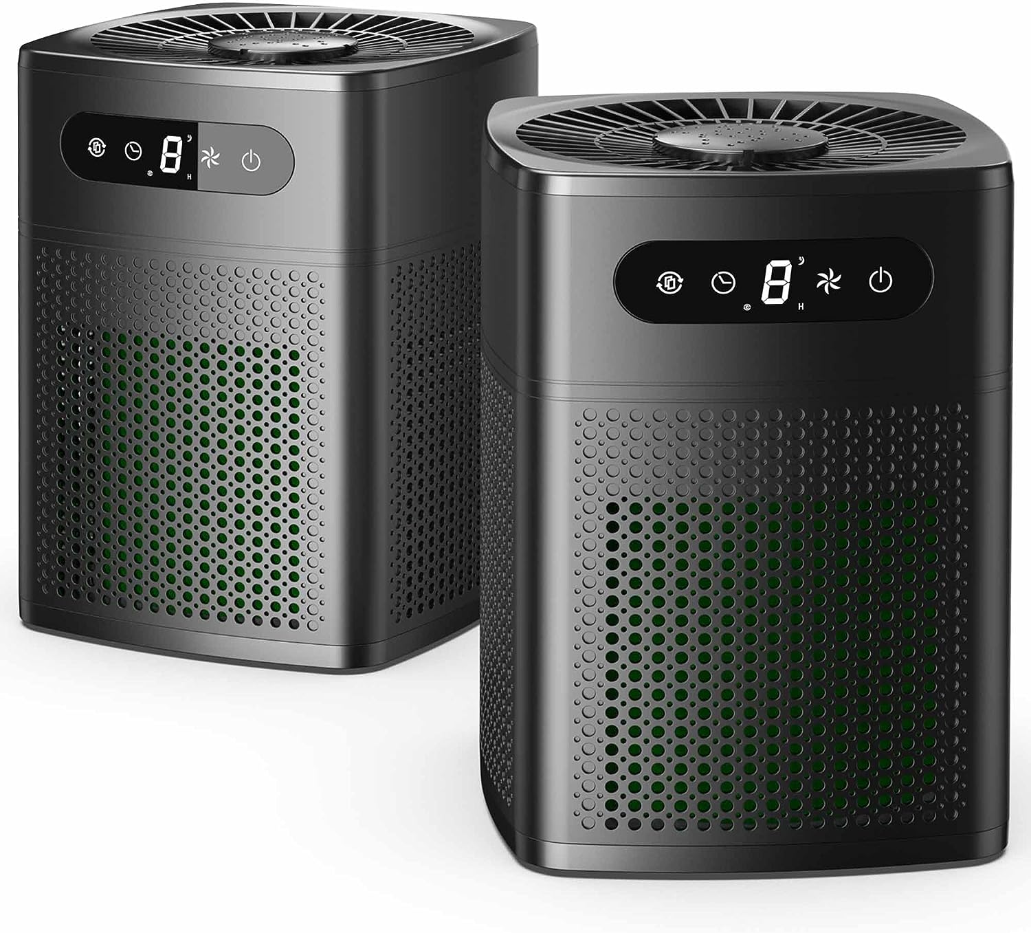 2 Pack Air Purifiers for Home Bedroom, H13 True HEPA Filter for Home large Room, Air Filter with Sleep Model, 24db Filtration System Air Cleaner for Bedroom Office Living Room Kitchen,