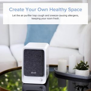 LEVOIT Air Purifiers for Bedroom Home, HEPA Freshener Filter Small Room for Smoke, Allergies, Pet Dander, Pollen, Odor, Dust Remover, Ozone Free, Quiet, Desktop, Office, Table Top, LV-H126, Black