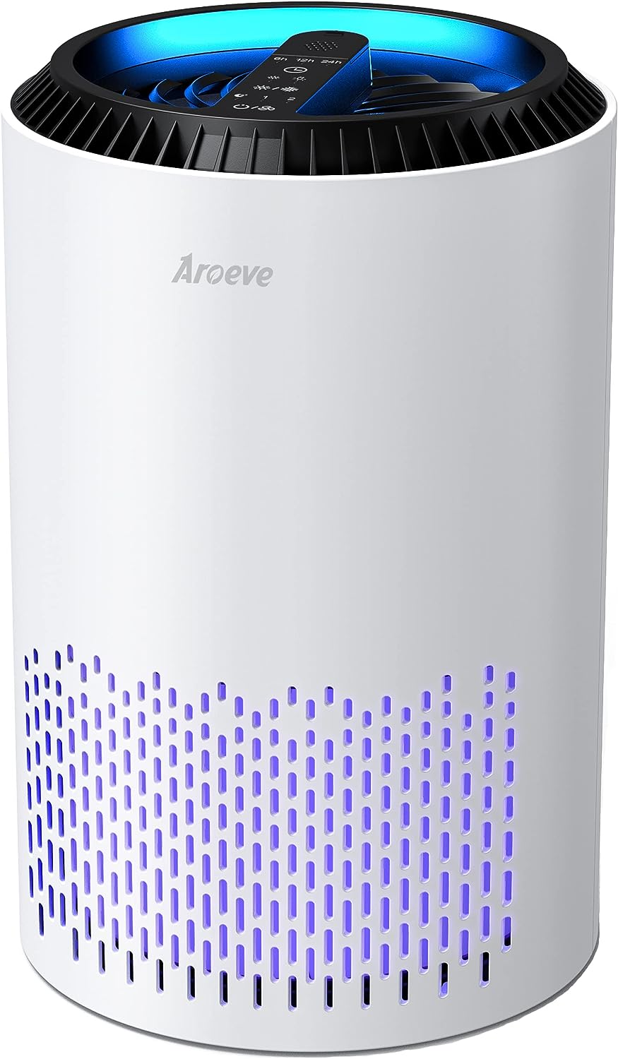 AROEVE Air Purifiers for Home, HEPA Air Purifiers Air Cleaner For Smoke Pollen Dander Hair Smell Portable Air Purifier with Sleep Mode Speed Control For Bedroom Office Living Room, MK01- White