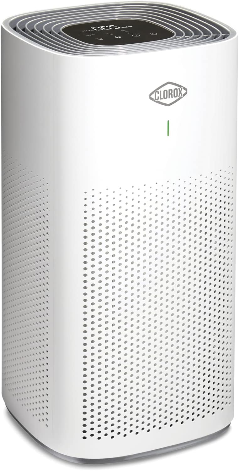 Clorox Air Purifiers for Home, True HEPA Filter, Large Rooms up to 1,500 Sq Ft, Removes 99.9% of Mold, Viruses, Wildfire Smoke, Allergens, Pet Allergies, Dust, AUTO Mode, Whisper Quiet