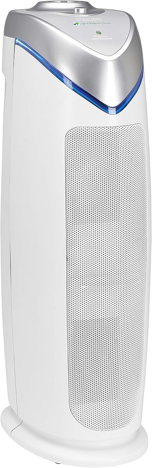 Germ Guardian Air Purifier with HEPA 13 Filter,Removes 99.97% of Pollutants,Covers Large Room up to 743 Sq. Foot Room in 1 Hr,UV-C Light Helps Reduce Germs,Zero Ozone Verified,22”,White,AC4825W