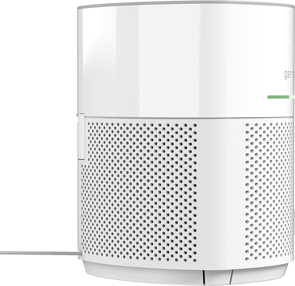 Germ Guardian AirSafe Intelligent Air Purifier with 360° HEPA 13 Filter, Captures 99.97% of Pollutants, Wildfire Smoke, For Large Rooms over 1000 Sq. Ft., Air Quality Sensor, White AP3151W