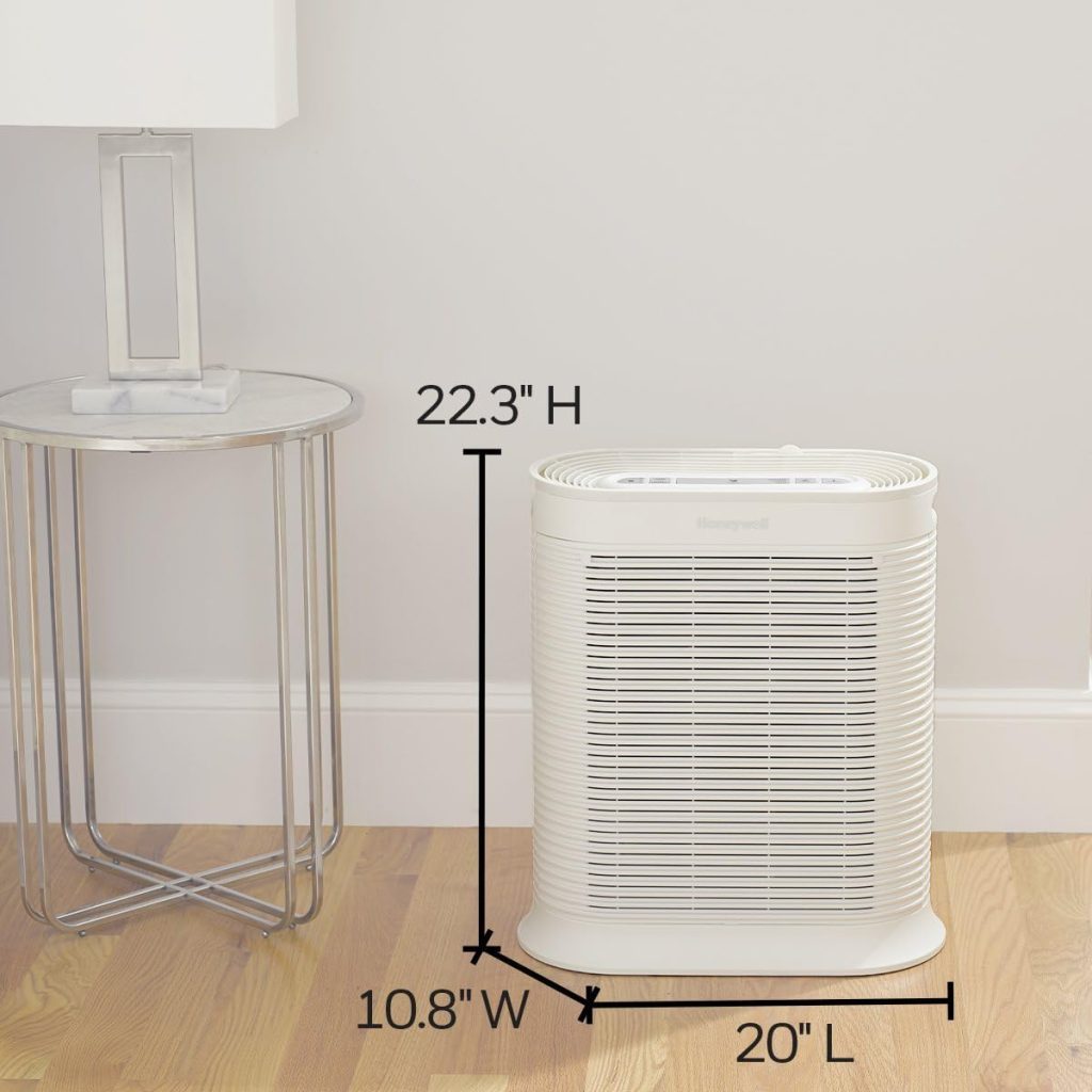 Honeywell HPA304 HEPA Air Purifier for Extra Large Rooms - Microscopic Airborne Allergen+ Reducer, Cleans Up To 2250 Sq Ft in 1 Hour - Wildfire/Smoke, Pollen, Pet Dander, and Dust Air Purifier – White