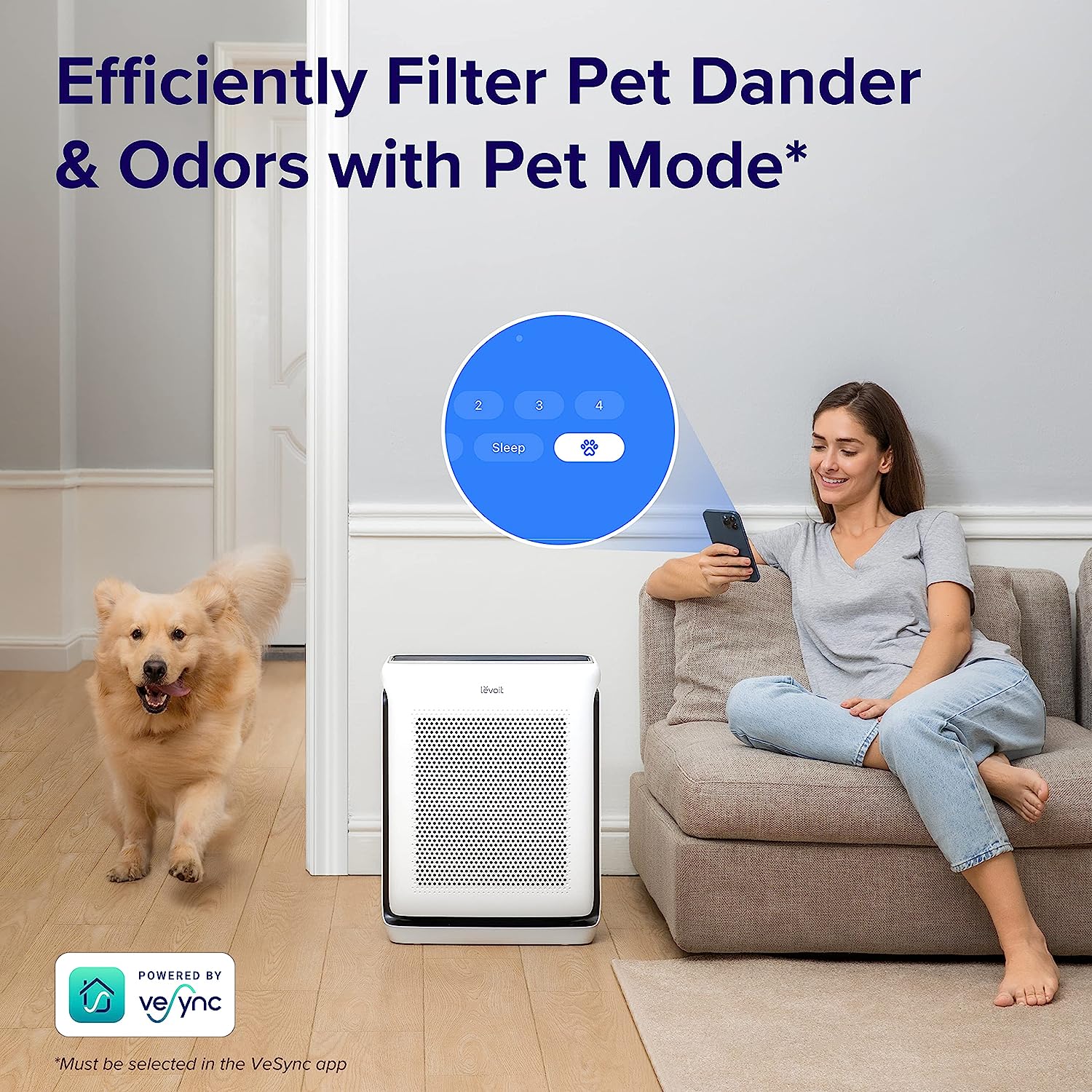 LEVOIT Air Purifiers for Home Large Room Up to 1900 Ft² in 1 Hr with Washable Filters, Air Quality Monitor, Smart WiFi, HEPA Filter Captures Allergies, Pet Hair, Smoke, Pollen in Bedroom, Vital 200S