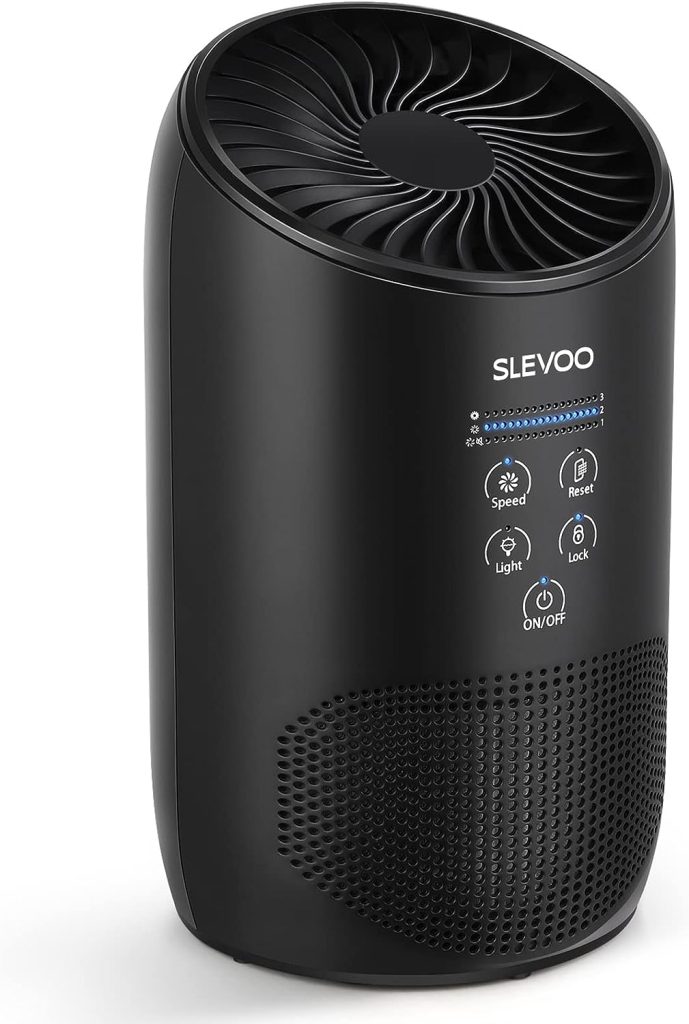 Slevoo Air Purifiers for Bedroom Pets in Home, 2023 New Upgrade H13 True HEPA Air Purifier with Fragrance Sponge, Effectively Clean 99.97% of Dust, Smoke, Pets Dander, Pollen, Odors