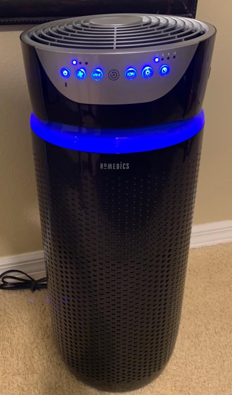 Homedics Air Purifier Red Light