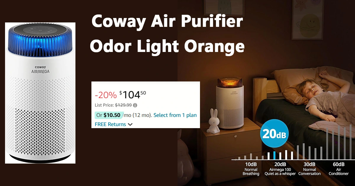 Coway Air Purifier Odor Light Orange